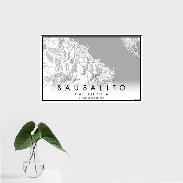 Sausalito - California Classic Map Print