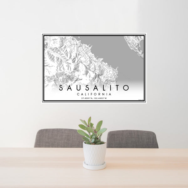 Sausalito - California Classic Map Print