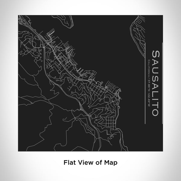 Sausalito - California Map Tumbler in Matte Black