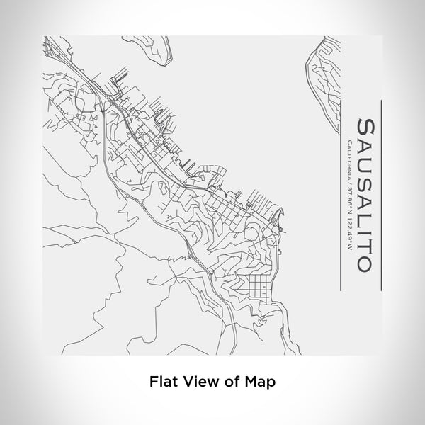 Rendered View of Sausalito California Map Engraving on 17oz Stainless Steel Insulated Tumbler in White