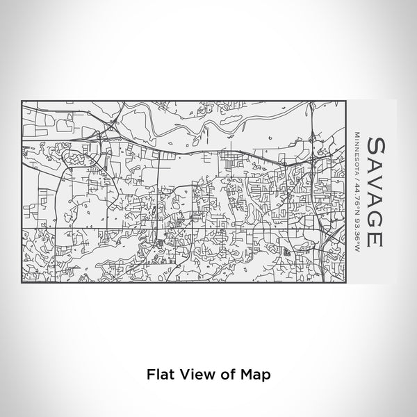 Rendered View of Savage Minnesota Map Engraving on 17oz Stainless Steel Insulated Cola Bottle in White