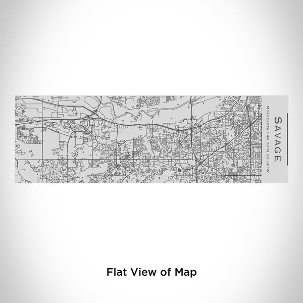 Rendered View of Savage Minnesota Map Engraving on 10oz Stainless Steel Insulated Cup with Sipping Lid
