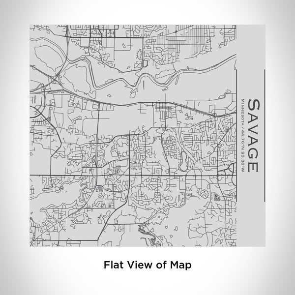 Rendered View of Savage Minnesota Map Engraving on 17oz Stainless Steel Insulated Tumbler