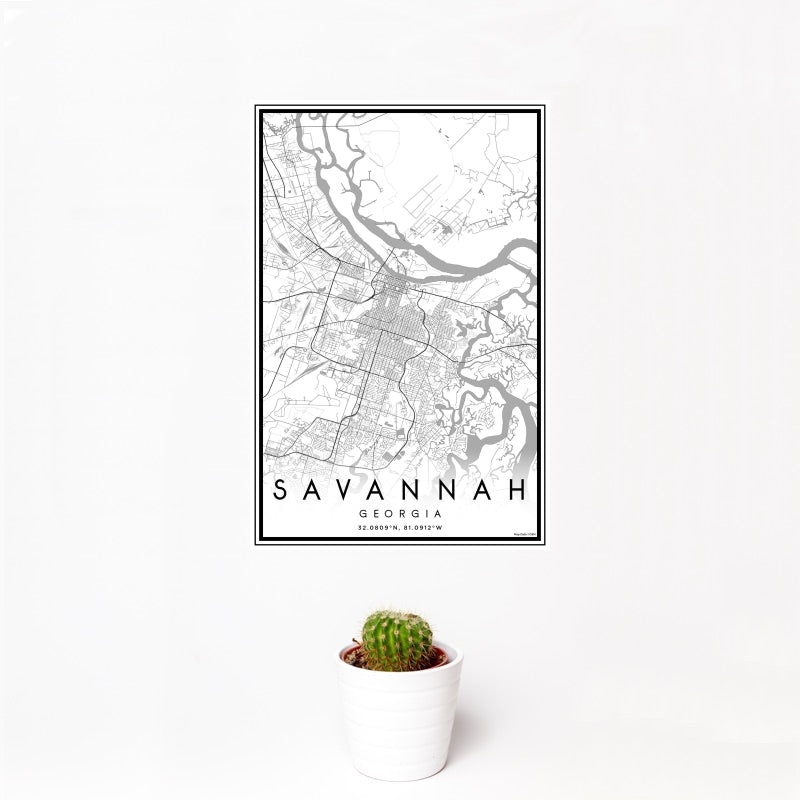 Savannah - Georgia Classic Map Print