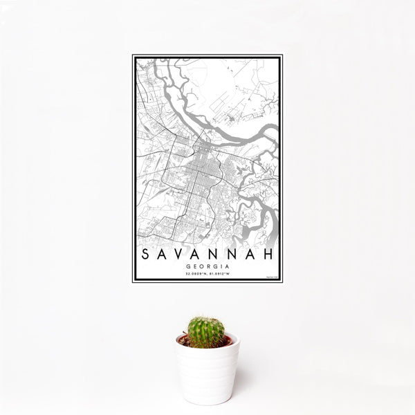Savannah - Georgia Classic Map Print