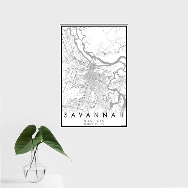 Savannah - Georgia Classic Map Print