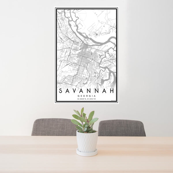 Savannah - Georgia Classic Map Print