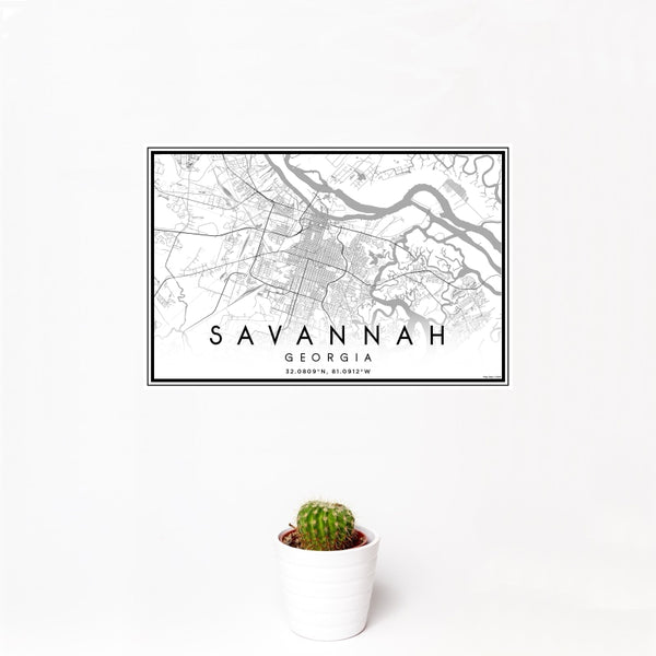 Savannah - Georgia Classic Map Print