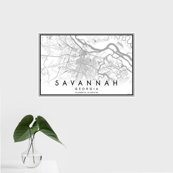 Savannah - Georgia Classic Map Print