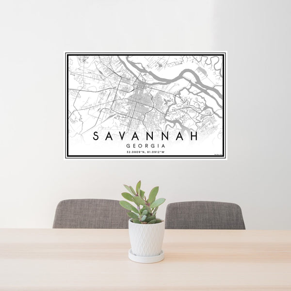 Savannah - Georgia Classic Map Print