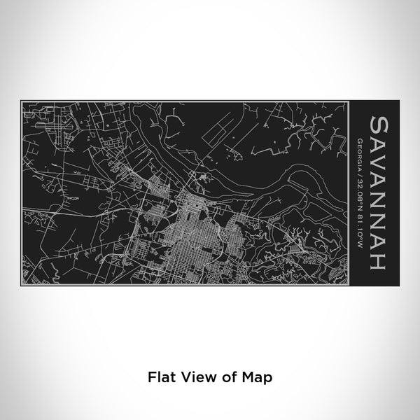 Savannah - Georgia Map Insulated Bottle in Matte Black