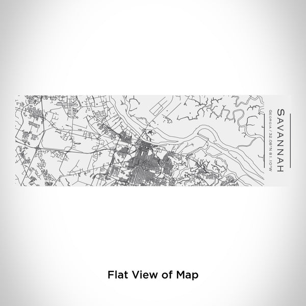 Rendered View of Savannah Georgia Map Engraving on 10oz Stainless Steel Insulated Cup with Sliding Lid in White