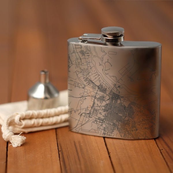 Savannah - Georgia Map Hip Flask