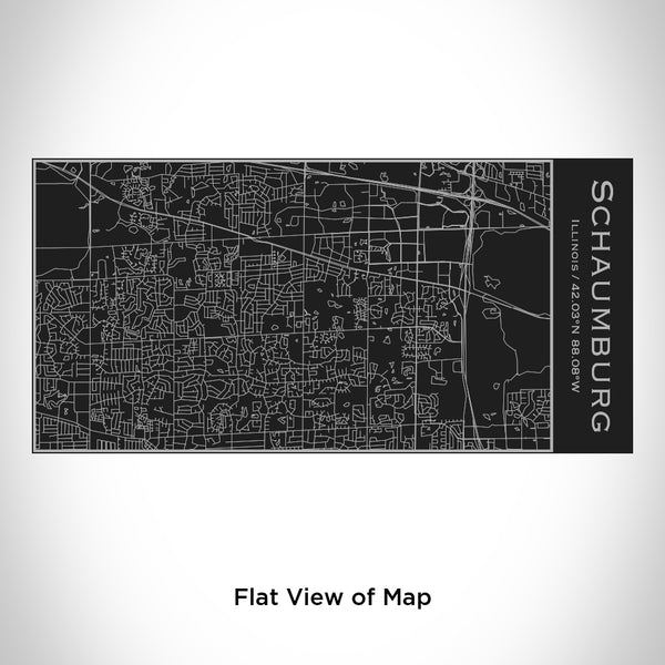 Schaumburg - Illinois Map Insulated Bottle in Matte Black