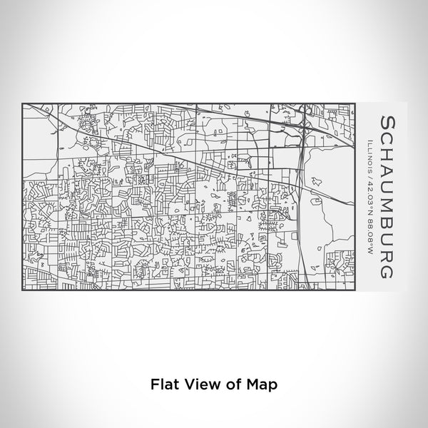 Rendered View of Schaumburg Illinois Map Engraving on 17oz Stainless Steel Insulated Cola Bottle in White