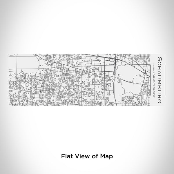 Rendered View of Schaumburg Illinois Map Engraving on 10oz Stainless Steel Insulated Cup with Sliding Lid in White