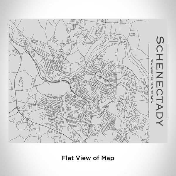 Schenectady - New York Map Bottle with Bamboo Top