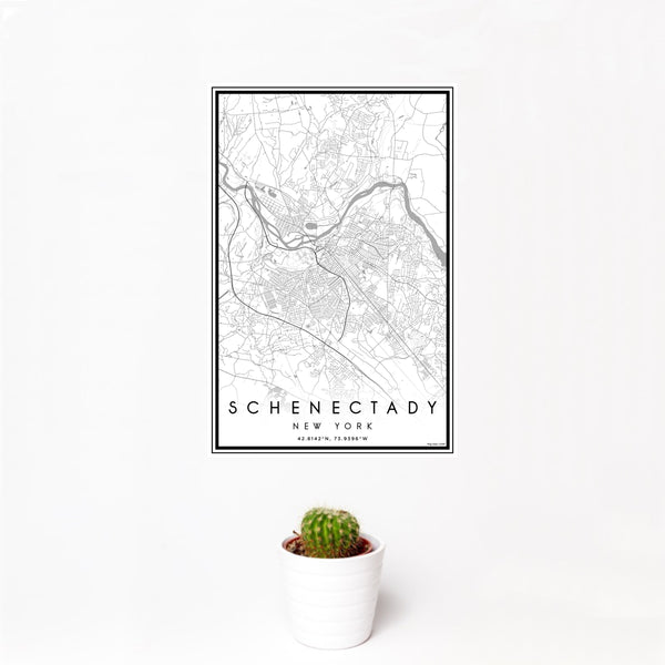 Schenectady - New York Classic Map Print
