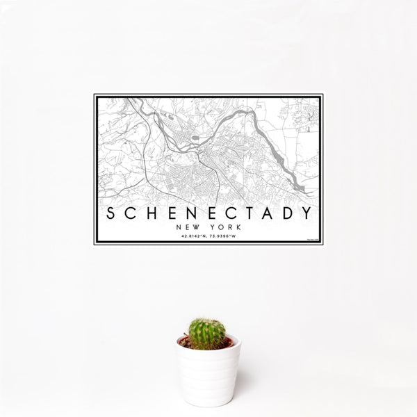 Schenectady - New York Classic Map Print
