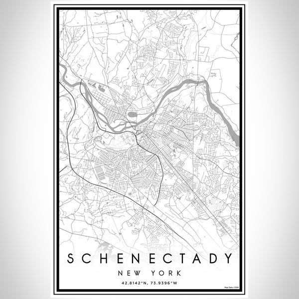 Schenectady - New York Classic Map Print