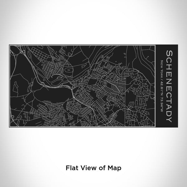 Schenectady - New York Map Insulated Bottle in Matte Black