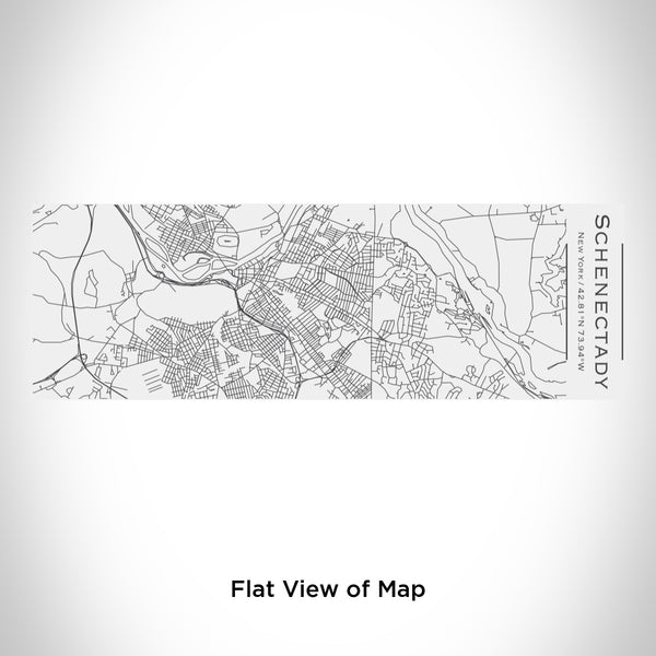 Rendered View of Schenectady New York Map Engraving on 10oz Stainless Steel Insulated Cup with Sliding Lid in White