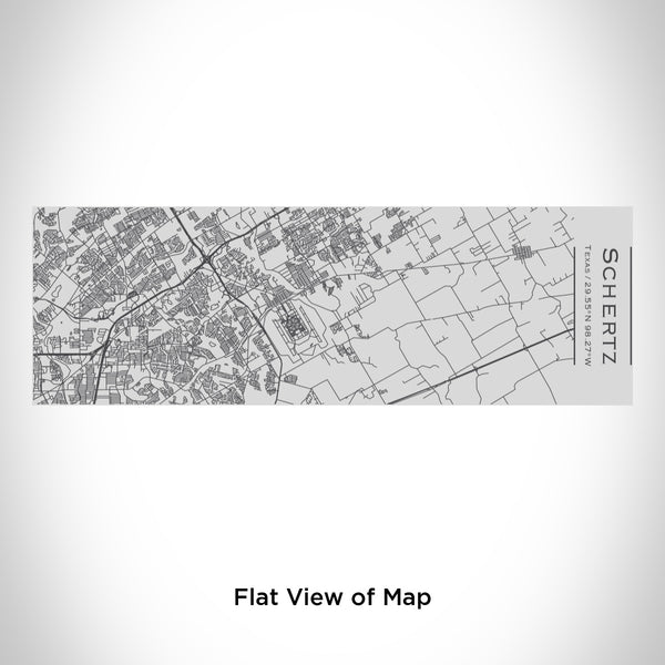 Rendered View of Schertz Texas Map Engraving on 10oz Stainless Steel Insulated Cup with Sipping Lid