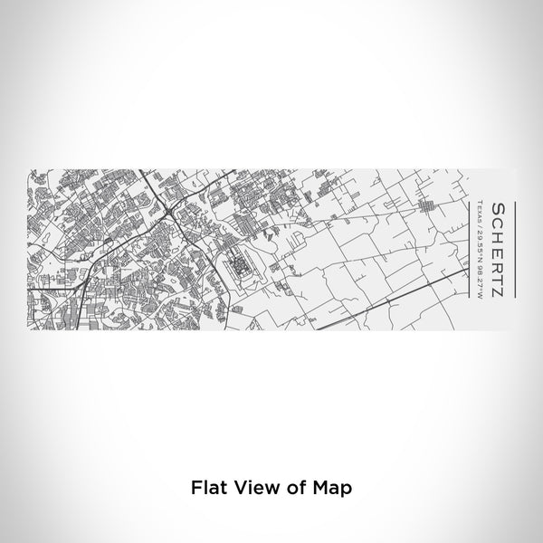 Rendered View of Schertz Texas Map Engraving on 10oz Stainless Steel Insulated Cup with Sliding Lid in White