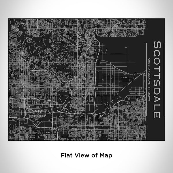 Scottsdale - Arizona Map Bottle with Bamboo Top in Matte Black