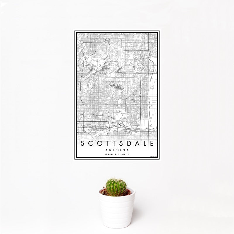 Scottsdale - Arizona Classic Map Print