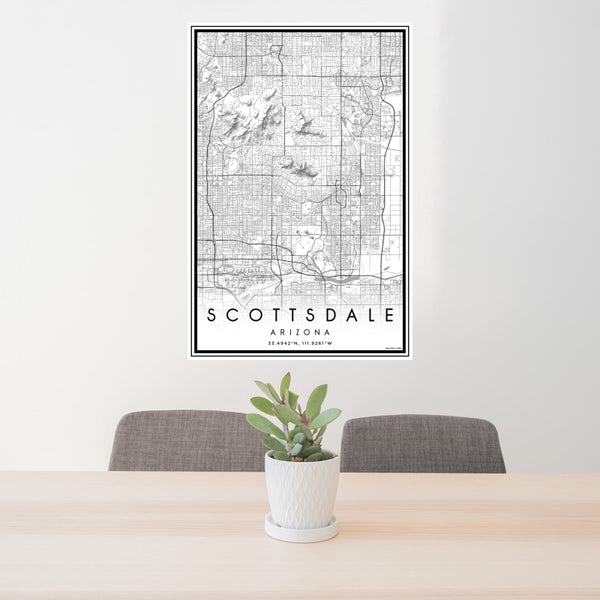 Scottsdale - Arizona Classic Map Print