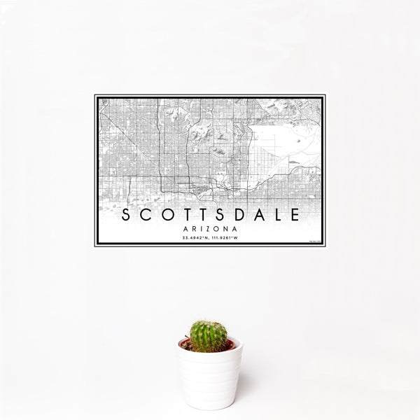 Scottsdale - Arizona Classic Map Print