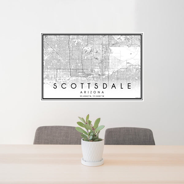 Scottsdale - Arizona Classic Map Print