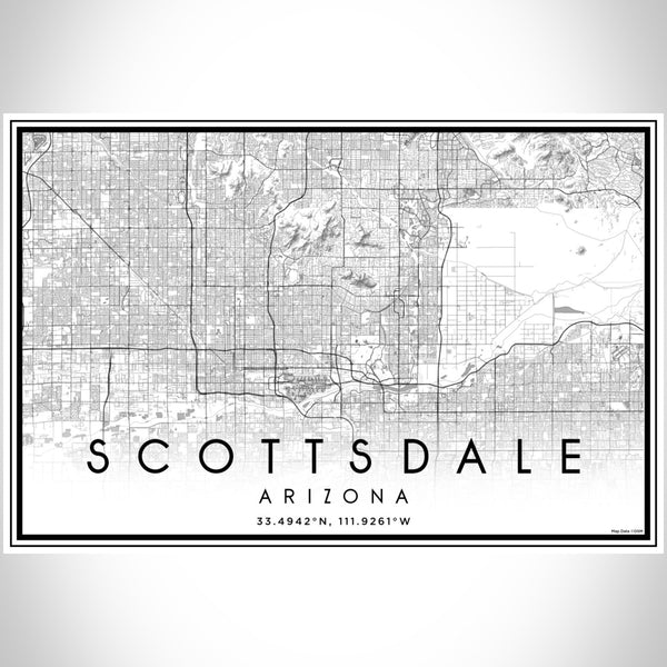 Scottsdale - Arizona Classic Map Print