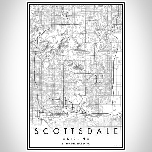 Scottsdale - Arizona Classic Map Print