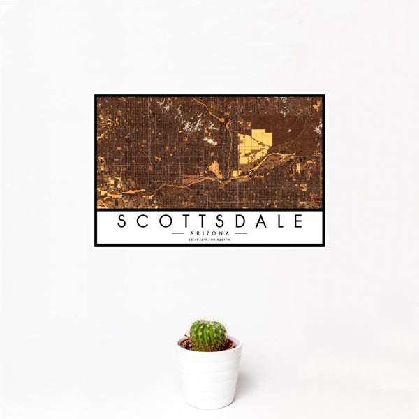Scottsdale - Arizona Map Print in Ember