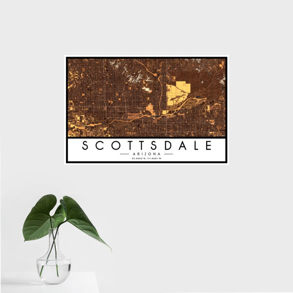 Scottsdale - Arizona Map Print in Ember