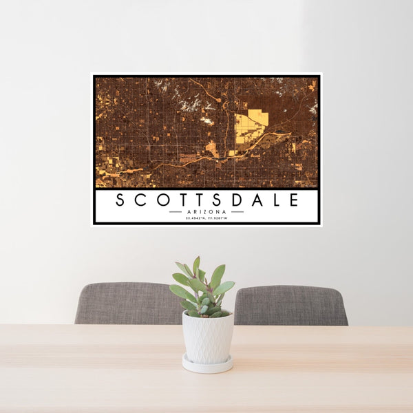 Scottsdale - Arizona Map Print in Ember
