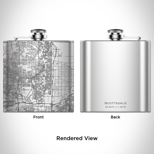Scottsdale - Arizona Map Hip Flask