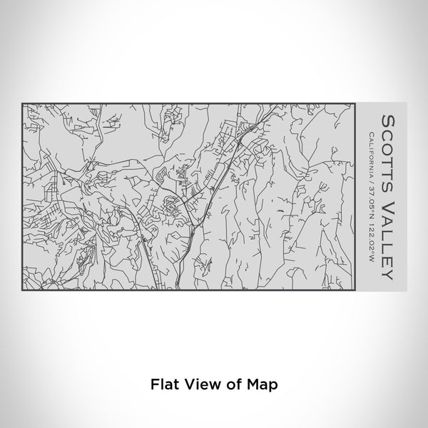 Rendered View of Scotts Valley California Map Engraving on 17oz Stainless Steel Insulated Cola Bottle