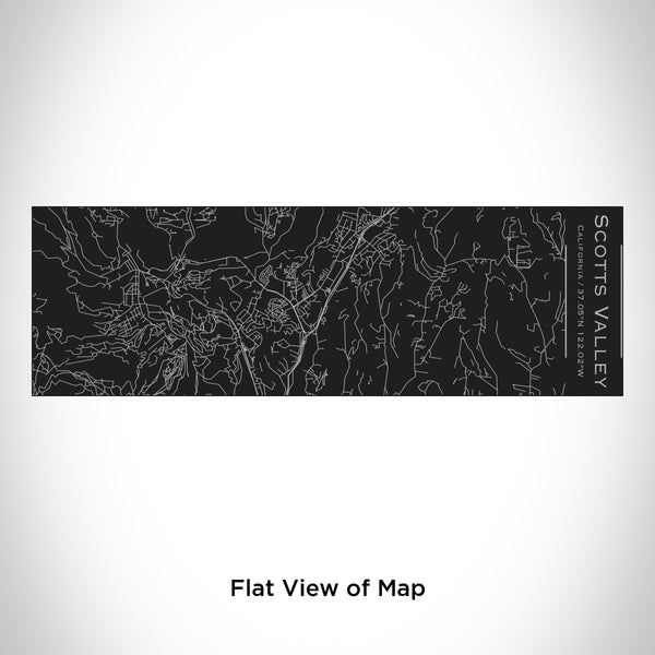 Rendered View of Scotts Valley California Map Engraving on 10oz Stainless Steel Insulated Cup with Sliding Lid in Black