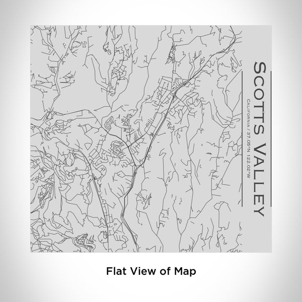 Rendered View of Scotts Valley California Map Engraving on 17oz Stainless Steel Insulated Tumbler