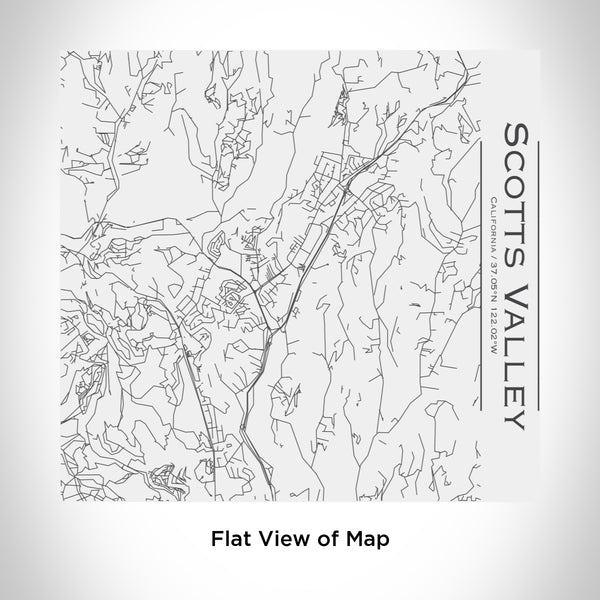 Rendered View of Scotts Valley California Map Engraving on 17oz Stainless Steel Insulated Tumbler in White