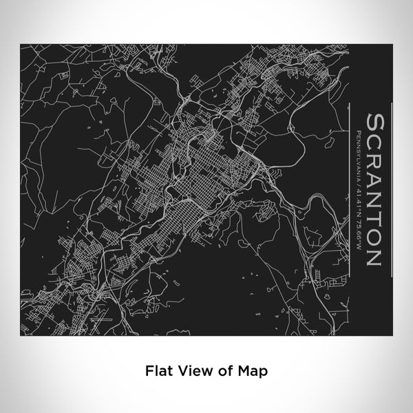 Scranton - Pennsylvania Map Bottle with Bamboo Top in Matte Black