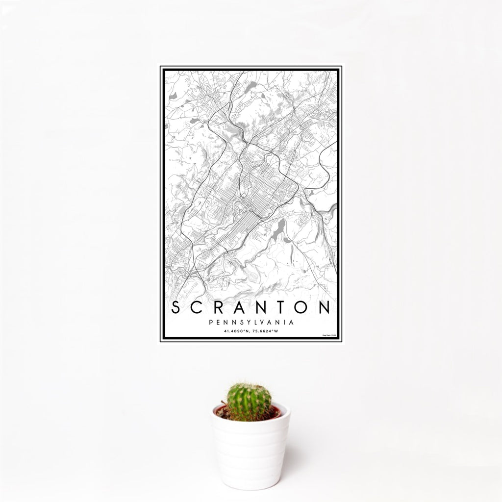 Scranton - Pennsylvania Classic Map Print