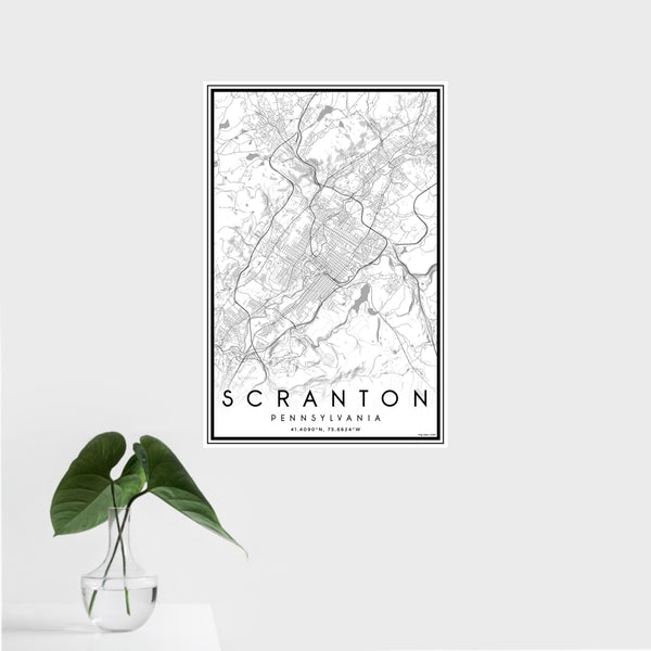 Scranton - Pennsylvania Classic Map Print