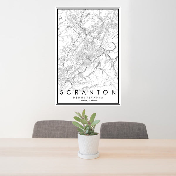 Scranton - Pennsylvania Classic Map Print