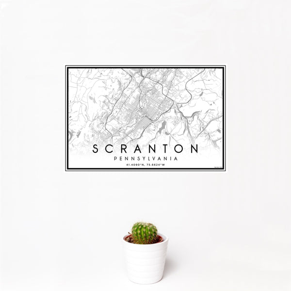 Scranton - Pennsylvania Classic Map Print