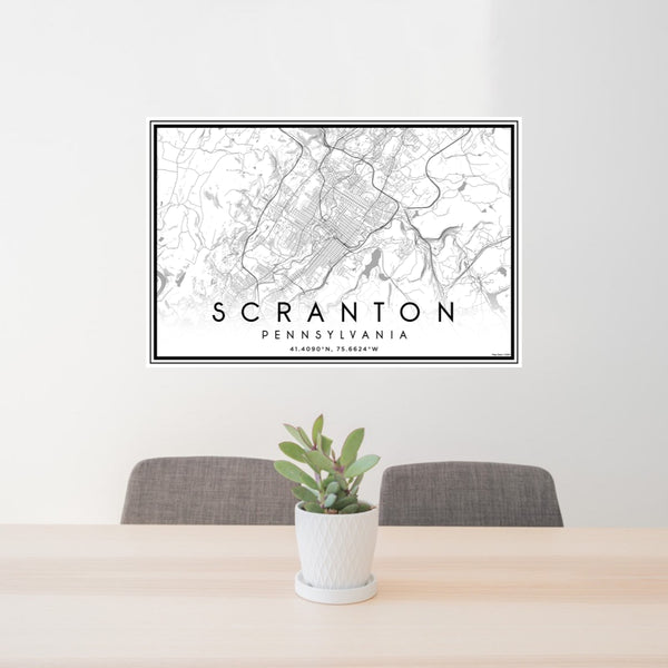 Scranton - Pennsylvania Classic Map Print