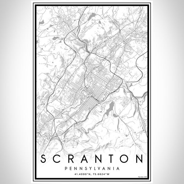 Scranton - Pennsylvania Classic Map Print
